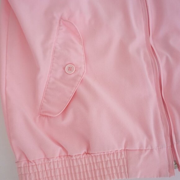 Vintage Serge Saint Yves Sport Pastel Pink Zip Up Lightweight Bomber Jacket S - Picture 8 of 13